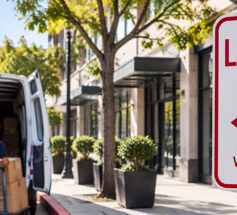Loading zone parking sign for loading zone parking rules