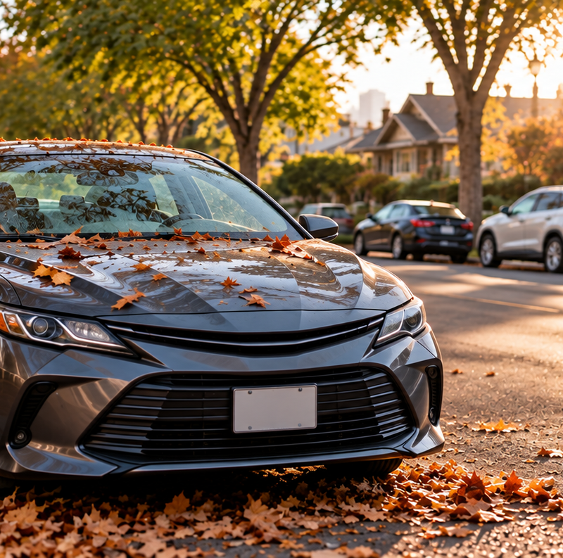 Car parked on a residential street for an extended period